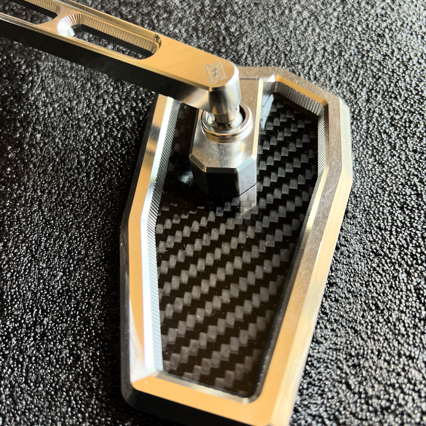 Carbon mirror SILVER TWILL