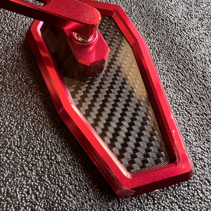 Carbon mirror RED TWILL
