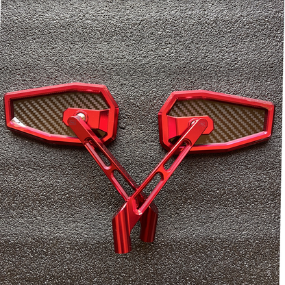 Carbon mirror RED TWILL