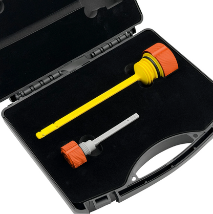 Performance Magnetic Dipstick Kit for Harley-Davidson M8 (2017-2025) - Knurled Orange