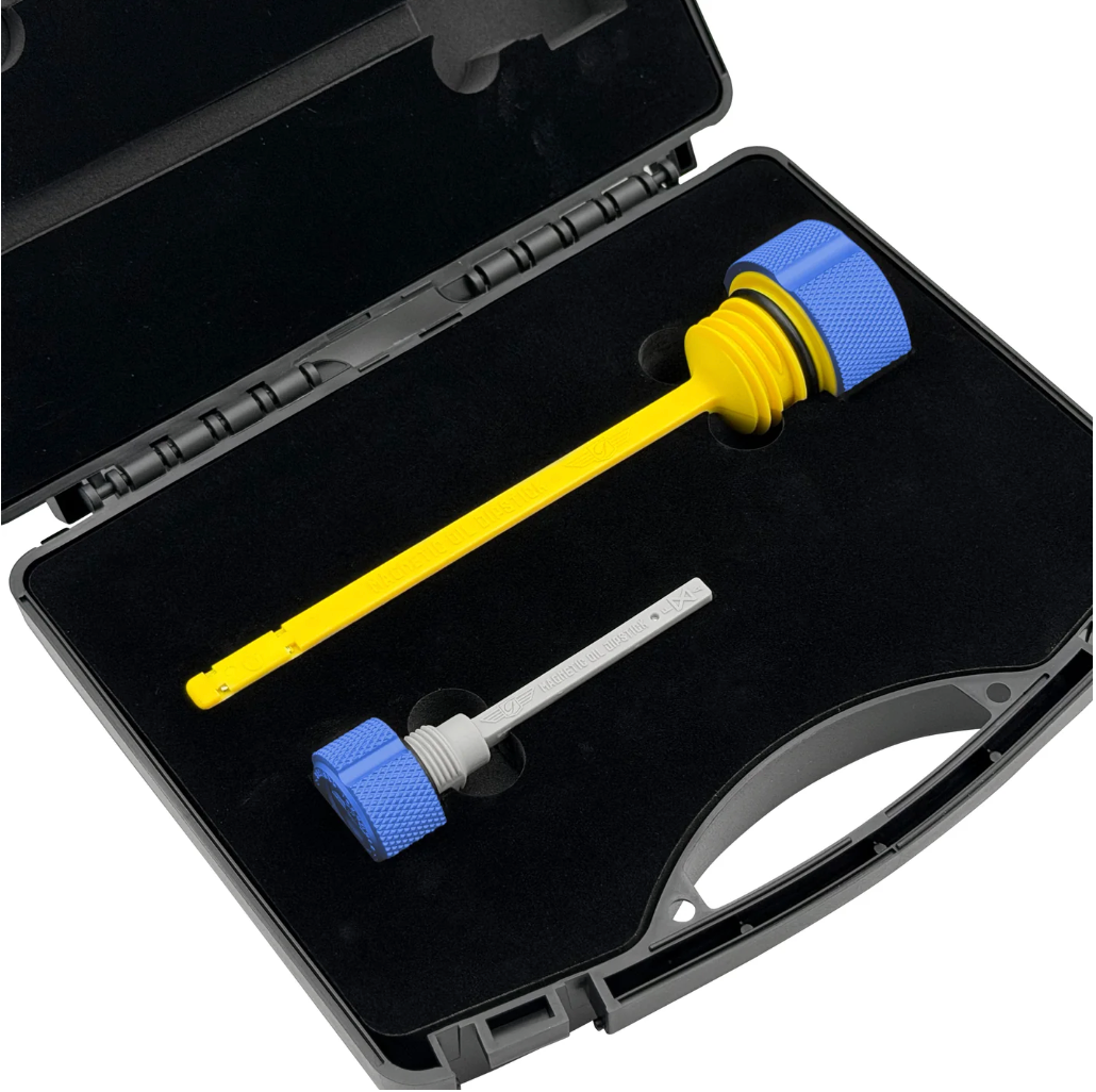 Performance Magnetic Dipstick Kit for Harley-Davidson M8 (2017-2025) - Knurled Blue