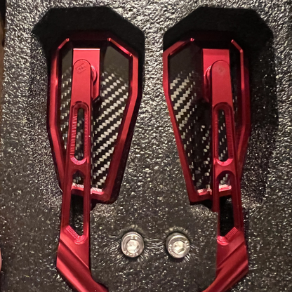 Carbon mirror RED TWILL