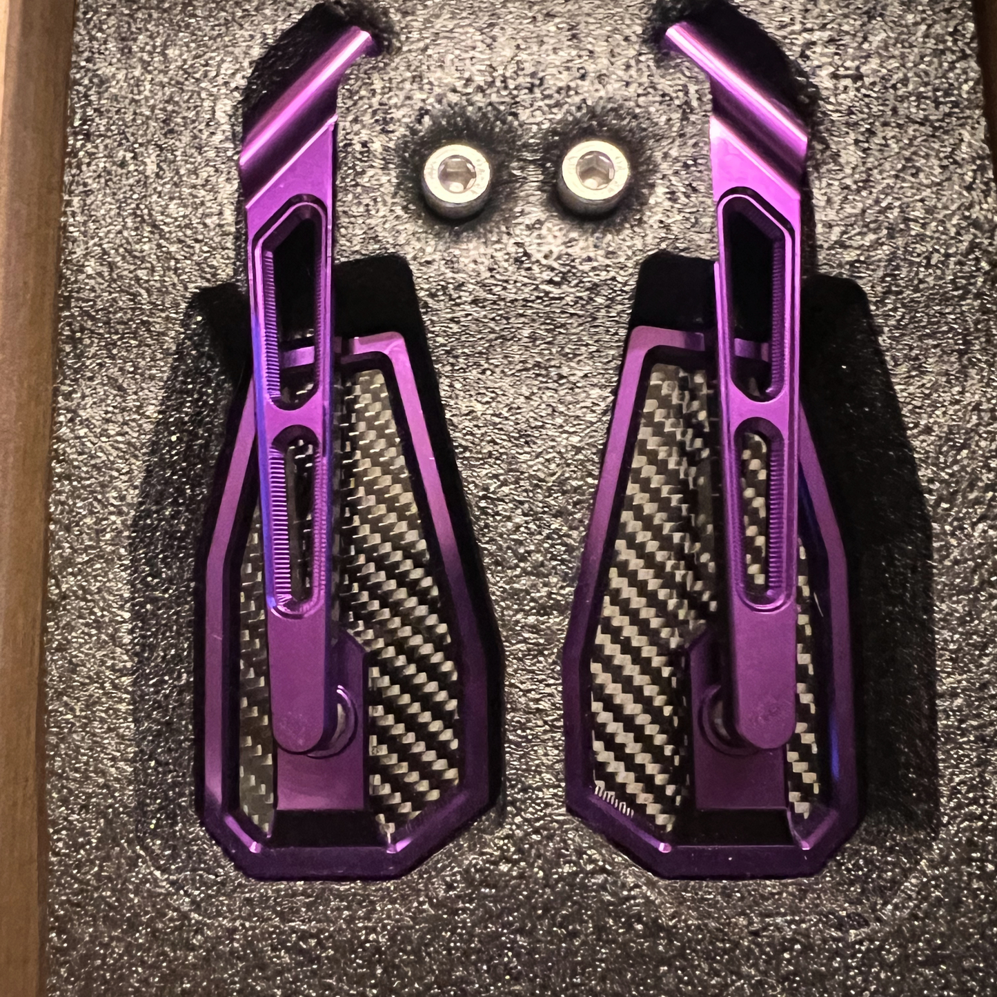 Carbon mirror PURPLE TWILL