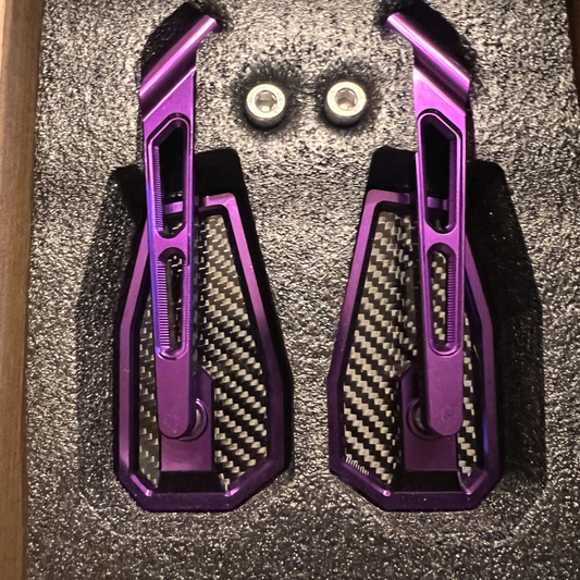 Carbon mirror PURPLE TWILL