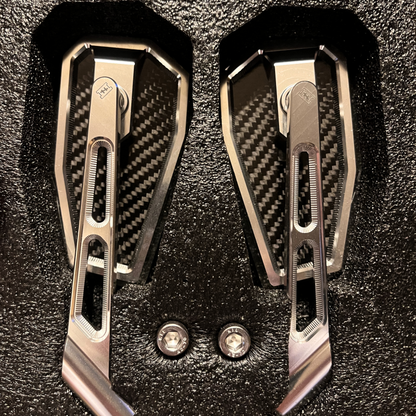 Carbon mirror SILVER TWILL