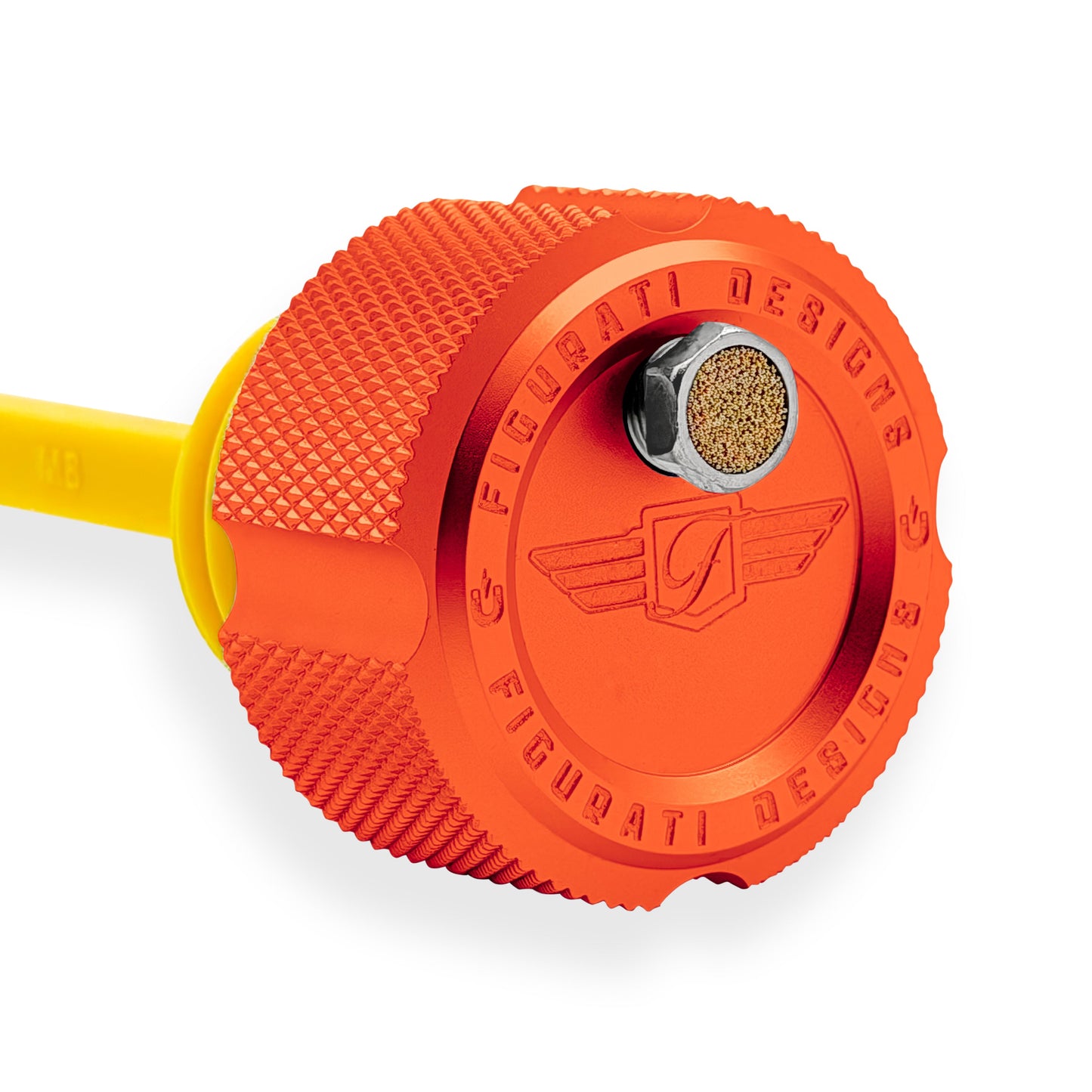 Performance Vented Dipstick for Harley-Davidson Touring M8 (2017-2026) - Knurled Orange