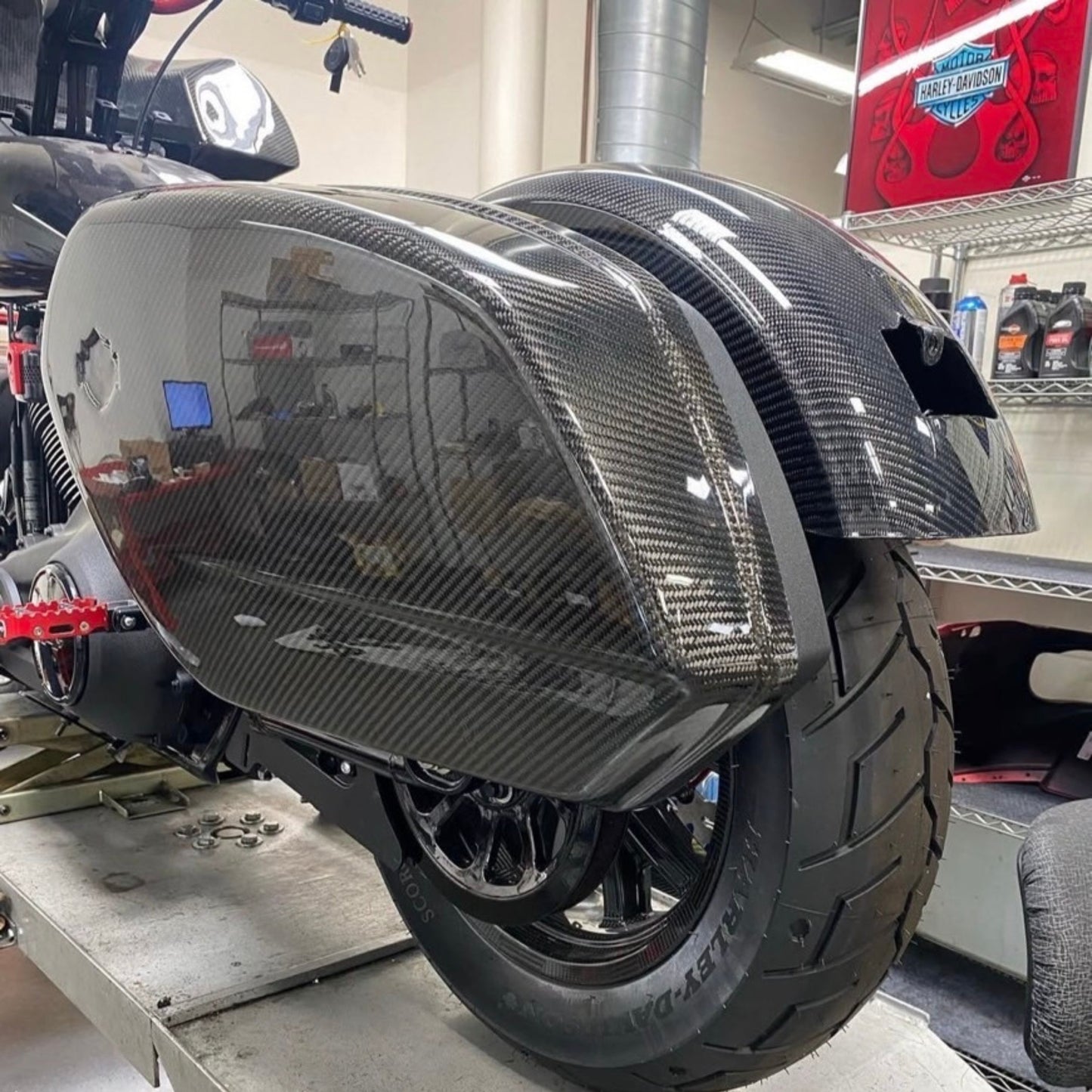 Low Rider ST carbon saddlebag covers