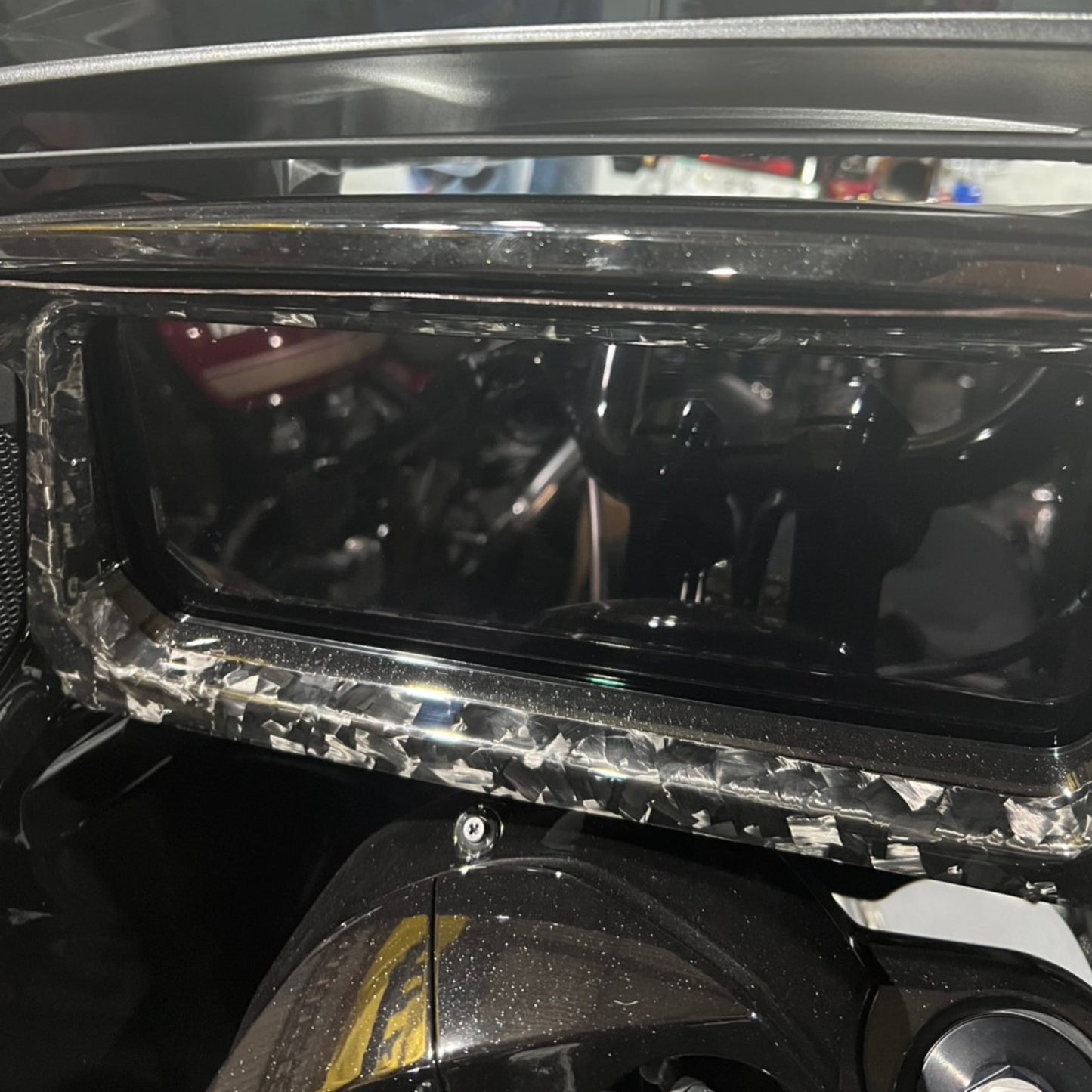 Carbon Display Cover & Pocket covers SET for inner fairing  Road Glide 2024 Up