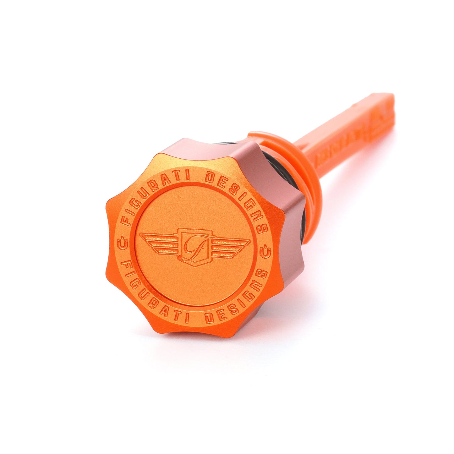 Performance Magnetic Dipstick for Harley-Davidson M8 Softail (2018-2026) - Curved Orange