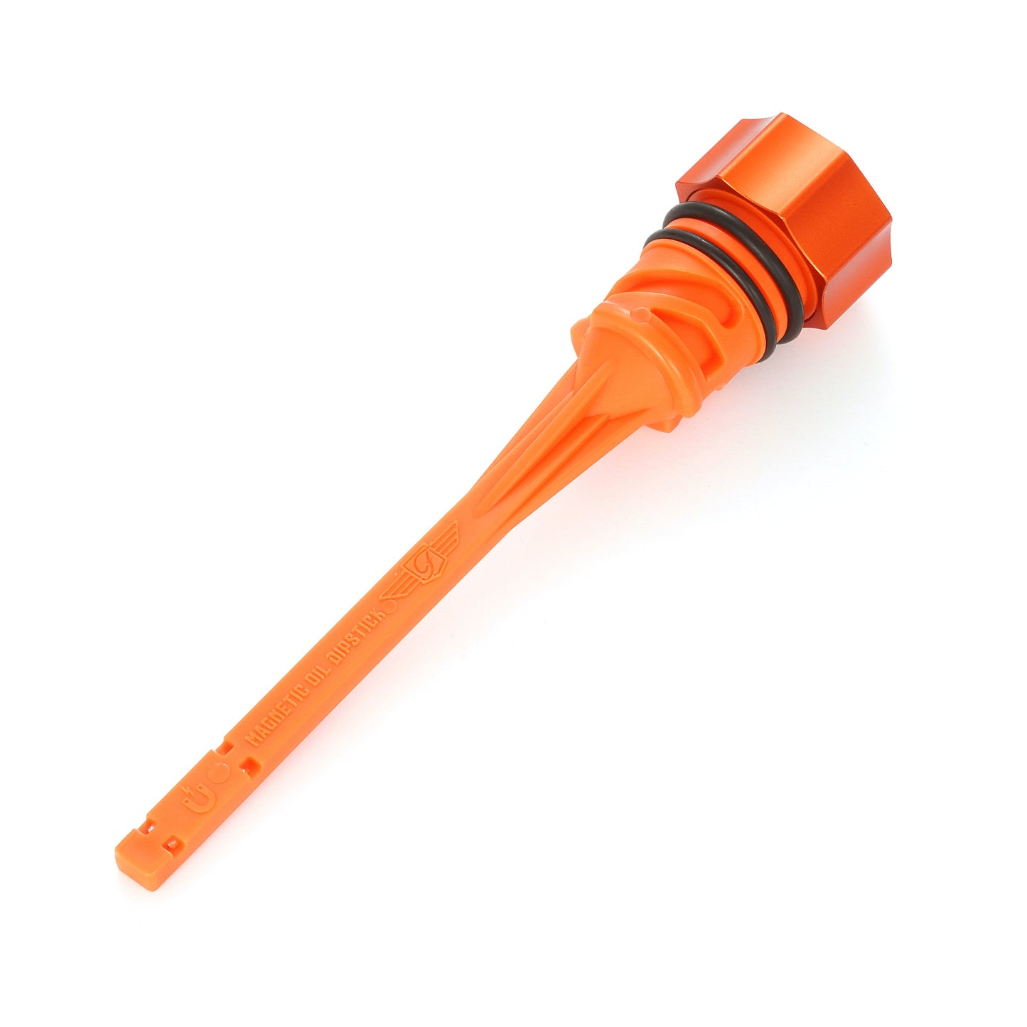 Performance Magnetic Dipstick for Harley-Davidson M8 Softail (2018-2026) - Curved Orange