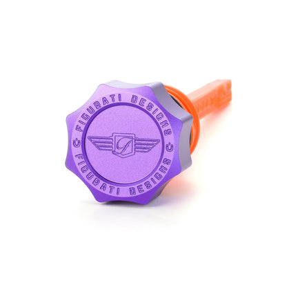 Performance Magnetic Dipstick for Harley-Davidson M8 Softail (2018-2026) - Curved Purple