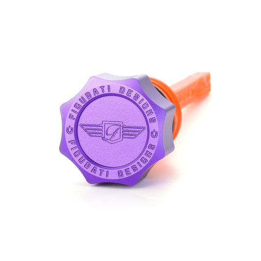 Performance Magnetic Dipstick for Harley-Davidson M8 Softail (2018-2026) - Curved Purple