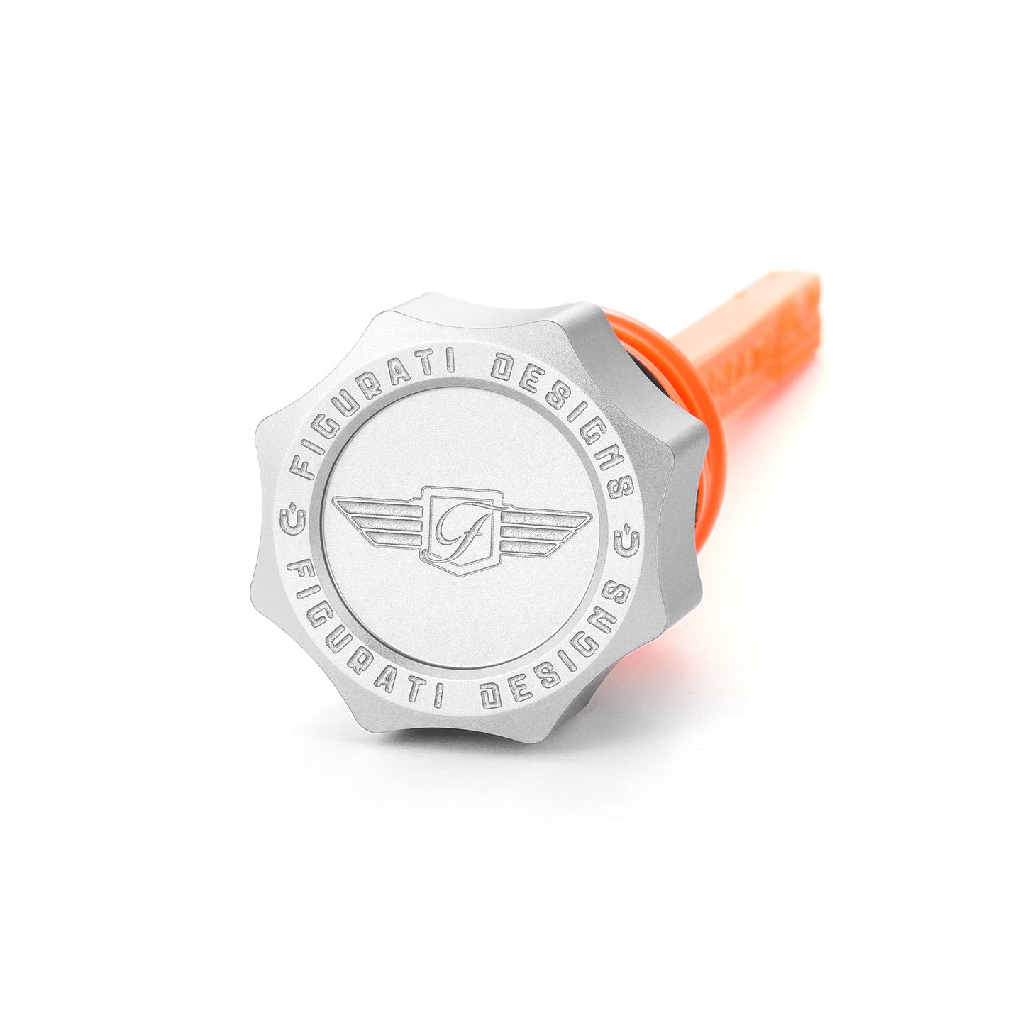 Performance Magnetic Dipstick for Harley-Davidson M8 Softail (2018-2026) - Curved Raw Silver