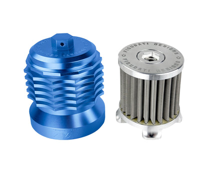 Performance Magnetic Oil Filter  BLUE
