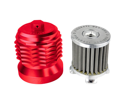 Performance Magnetic Oil Filter  RED