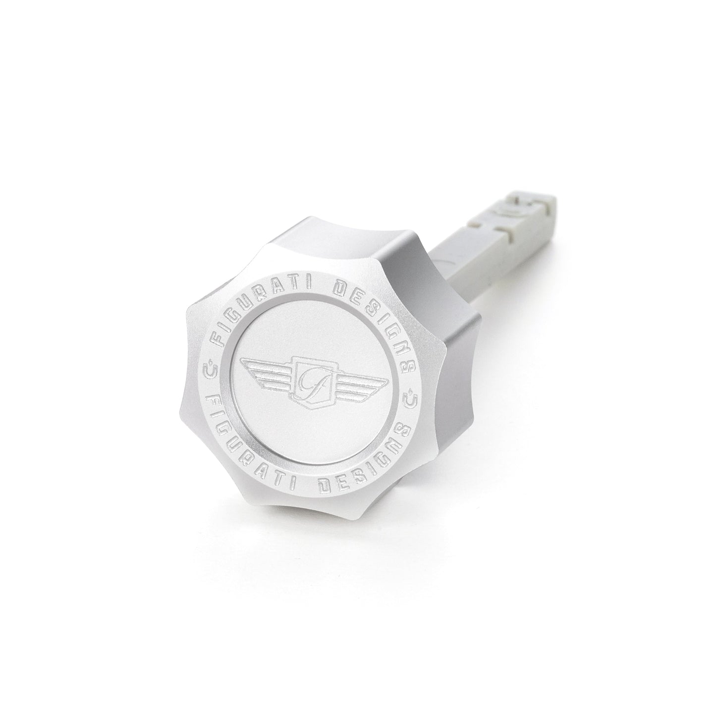 Performance Magnetic Transmission Dipstick for Harley-Davidson M8 (2017-2026) - Curved Raw Silver