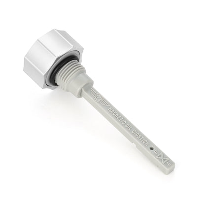 Performance Magnetic Transmission Dipstick for Harley-Davidson M8 (2017-2026) - Curved Raw Silver