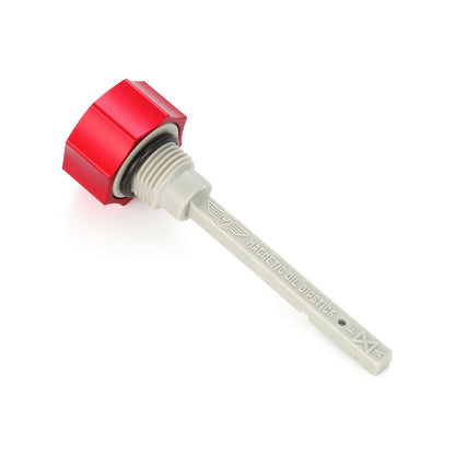 Performance Magnetic Transmission Dipstick for Harley-Davidson M8 (2017-2026) - Curved Red