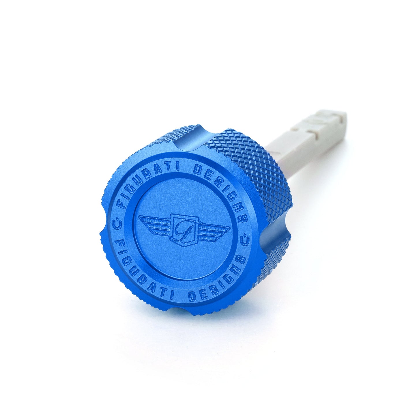 Performance Magnetic Transmission Dipstick for Harley-Davidson M8 (2017-2026) - Knurled Blue