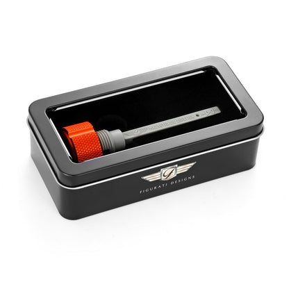Performance Magnetic Transmission Dipstick for Harley-Davidson M8 (2017-2026) - Knurled Orange