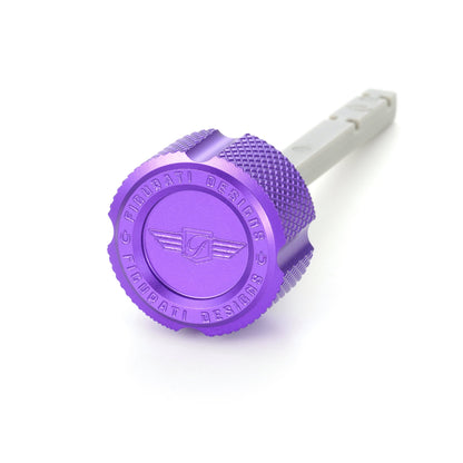Performance Magnetic Transmission Dipstick for Harley-Davidson M8 (2017-2026) - Knurled Purple