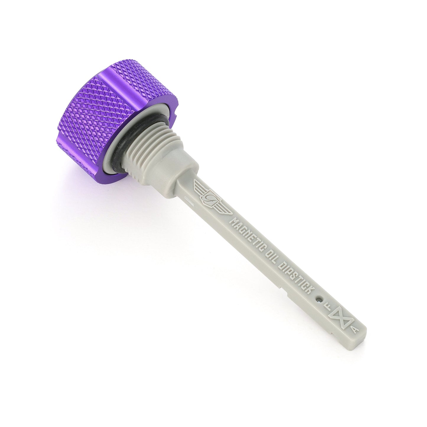 Performance Magnetic Transmission Dipstick for Harley-Davidson M8 (2017-2026) - Knurled Purple