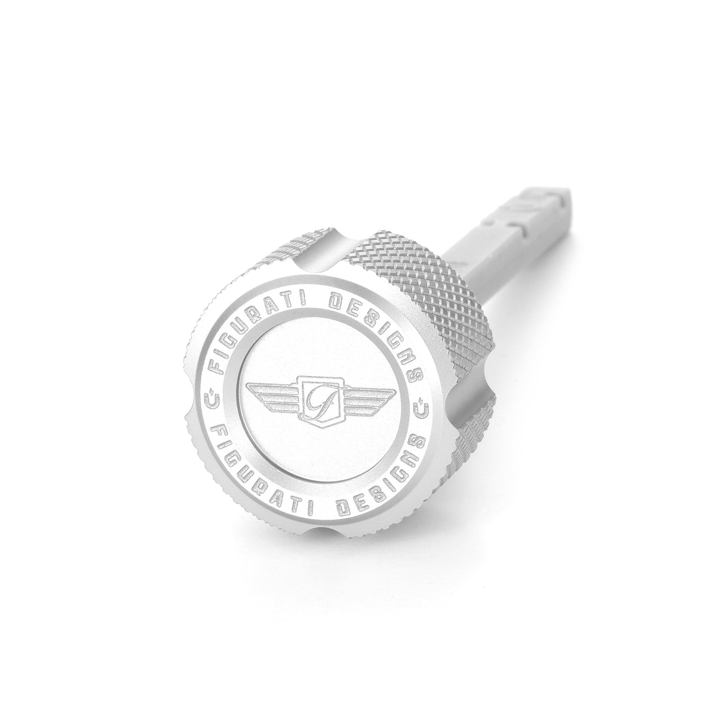Performance Magnetic Transmission Dipstick for Harley-Davidson M8 (2017-2026) - Knurled Raw Silver