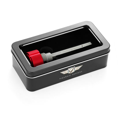 Performance Magnetic Transmission Dipstick for Harley-Davidson M8 (2017-2026) - Knurled Red